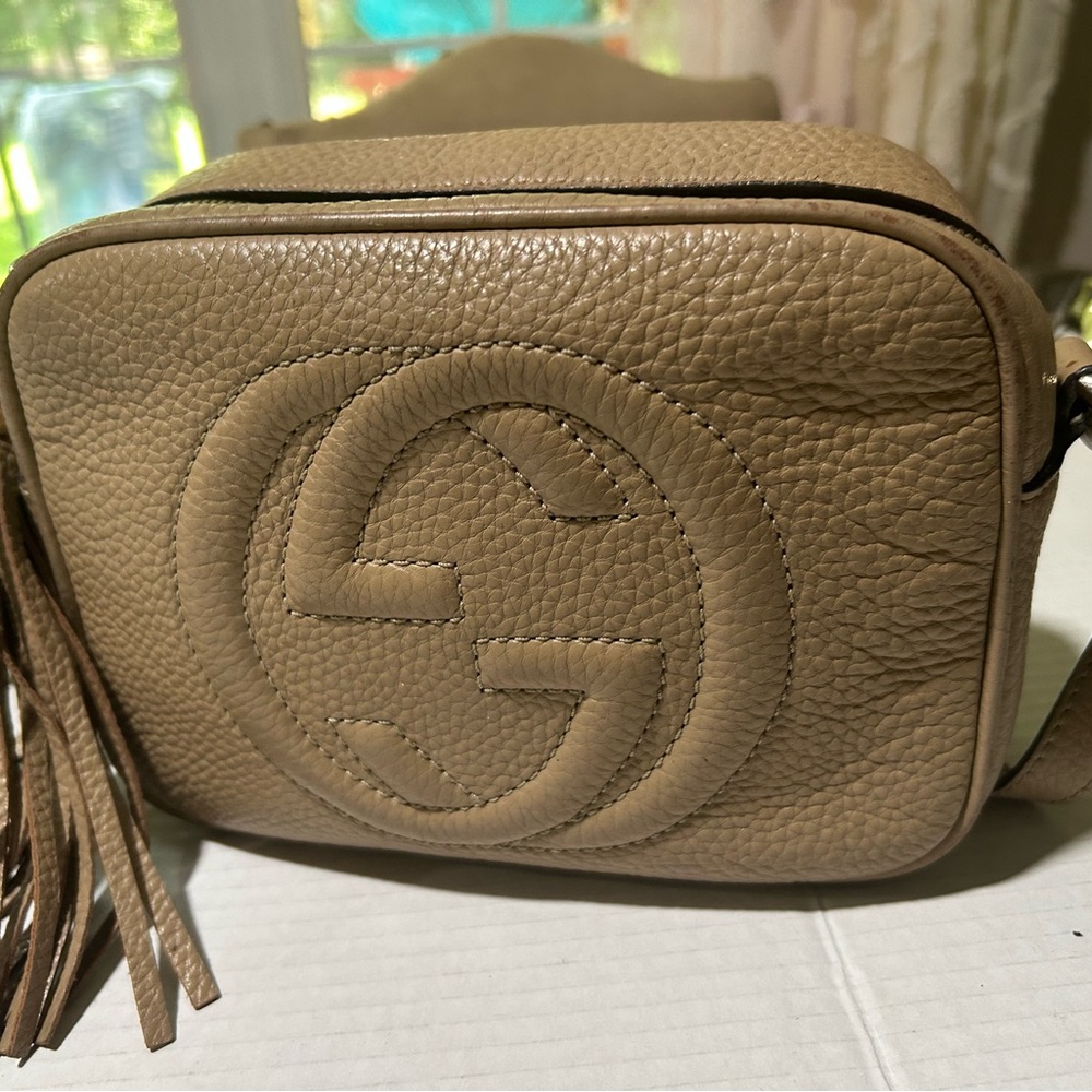 Gucci Beige Leather Crossbody Bag - Picture 3 of 15